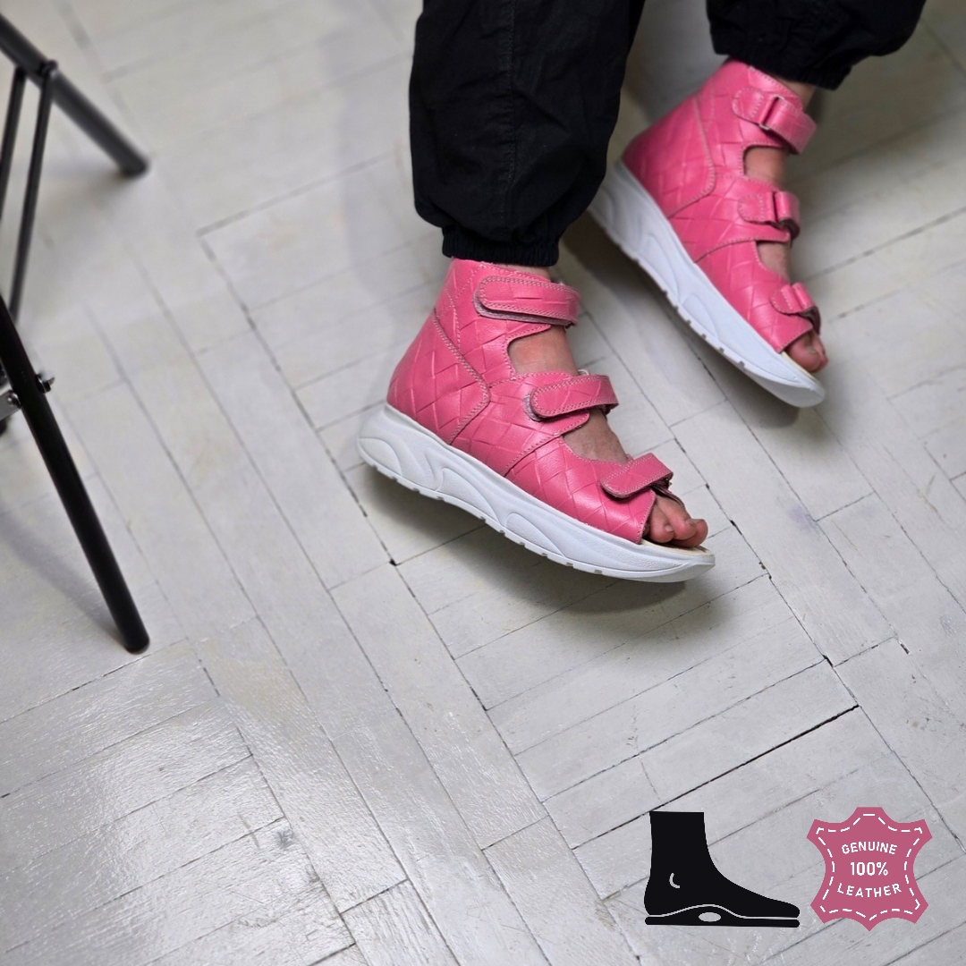 Дитячі шкіряні ортопедичні сандалії для лікування вальгусної деформації на дівчинку 31 розмір, фото 1