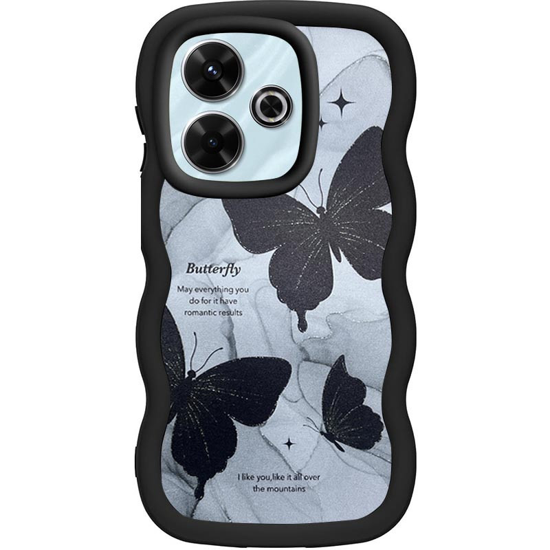 Захисний TPU чохол Cloudy Pictures для Xiaomi Redmi 13 4G / Poco M6 4G | Якісний принт: Butterflies, фото 1