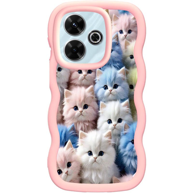 Захисний TPU чохол Cloudy Pictures для Xiaomi Redmi 13 4G / Poco M6 4G | Якісний принт: Kittens, фото 1