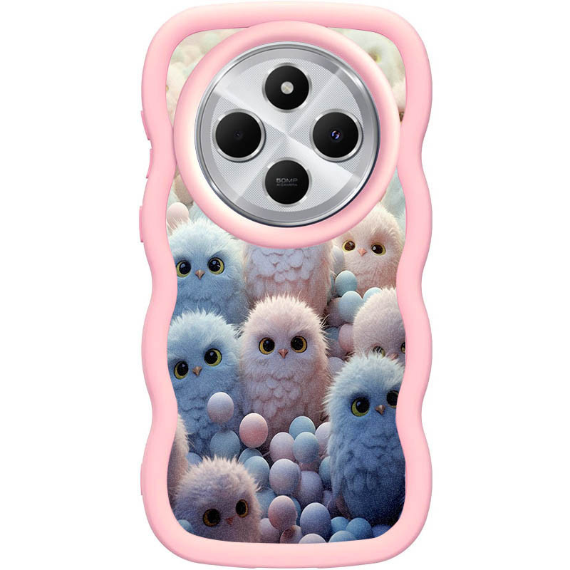 Захисний TPU чохол Cloudy Pictures для Xiaomi Redmi 14C / Poco C75 | Якісний принт: Owls, фото 1