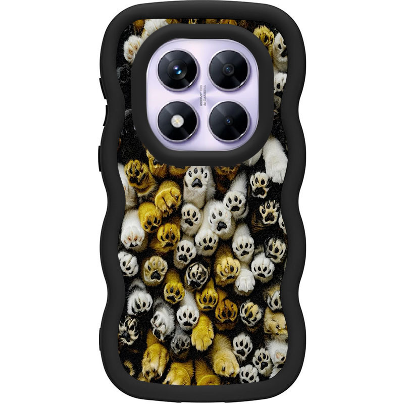 Захисний TPU чохол Cloudy Pictures для Xiaomi Redmi Note 14 Pro 4G | Якісний принт: Paws, фото 1