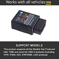 Автосканер ELM327 OBD-II для передачі інформації про автомобіль, Вluetooth, фото 5