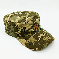Кепка ЗСУ статутна з шевроном, камуфляж ММ-14