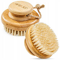 Щітка для сухого масажу тіла 4FIZJO з натуральним ворсом (P-5907739315137)