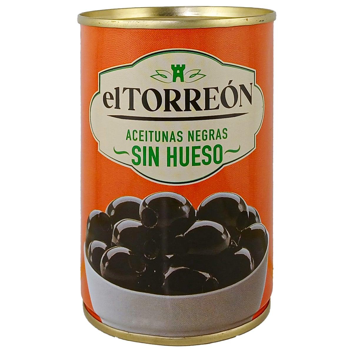 Оливки чорні без кісток El Torreon 300г