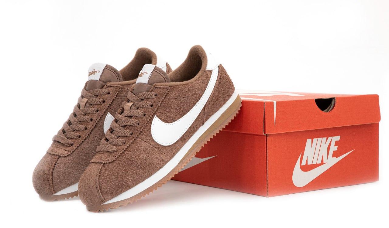Жіночі коричневі Кросівки Nike Cortez, фото 1