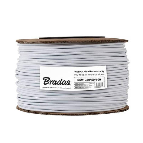 Трубка PE для мікрополиву, біла, 3*5 мм, DSWPE30*50/100, фото 1