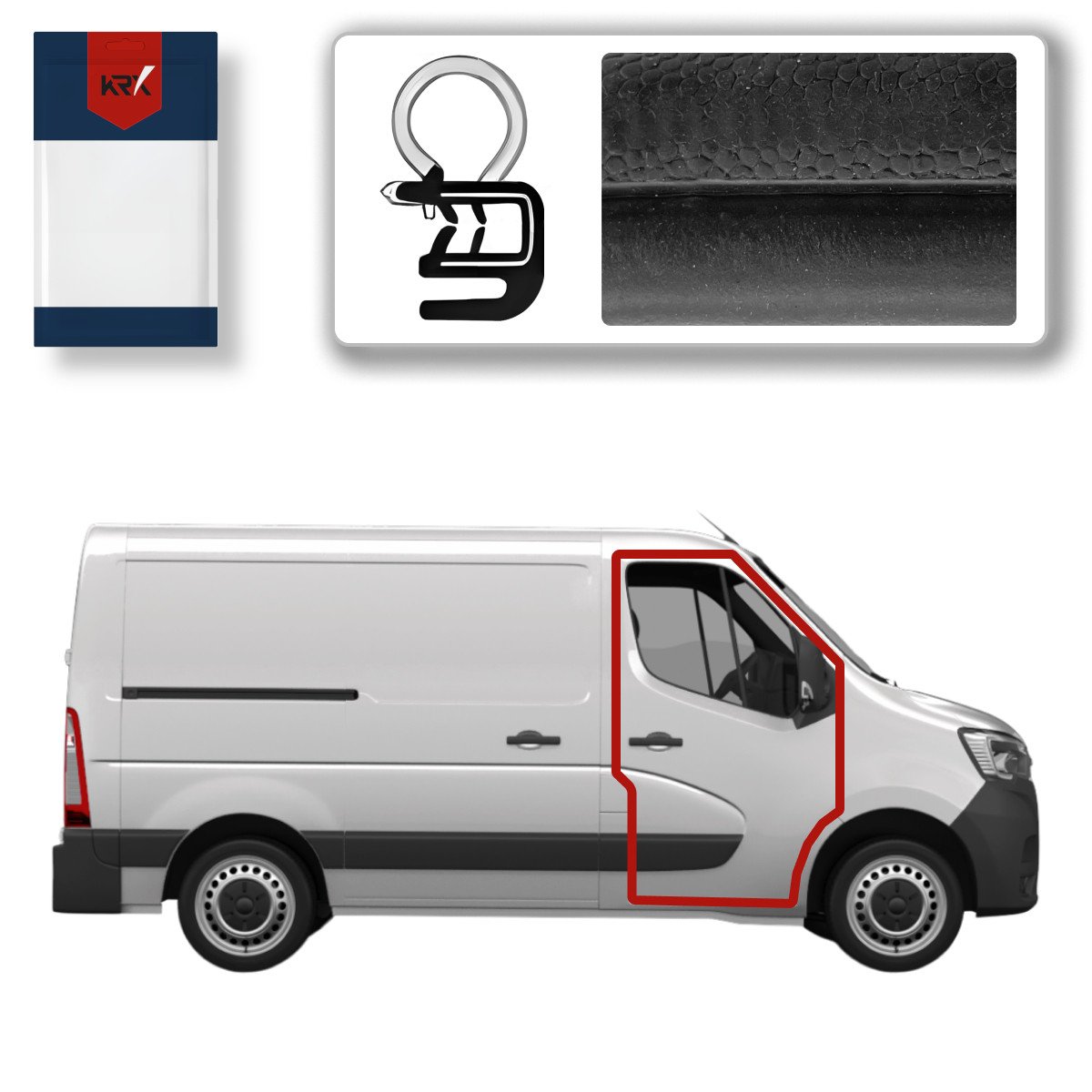 5м - уплотнитель дверей Renault Master 3 Movano B перед правая R/левая, фото 1