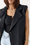 Класичний жилет вільного крою - чорний цвет, S (є розміри) L, Нове, фото 4