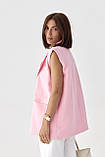 Класичний жилет вільного крою - рожевий цвет, L (є розміри), фото 2