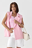 Класичний жилет вільного крою - рожевий цвет, L (є розміри), фото 5
