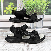 Босоніжки підліткові для хлопчика Bessky чорні на липучках 5848