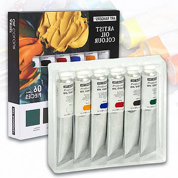 Набір із 6 кольорів олійних фарб по 50 мл кожна Art Rangers Фарби для живопису на полотні