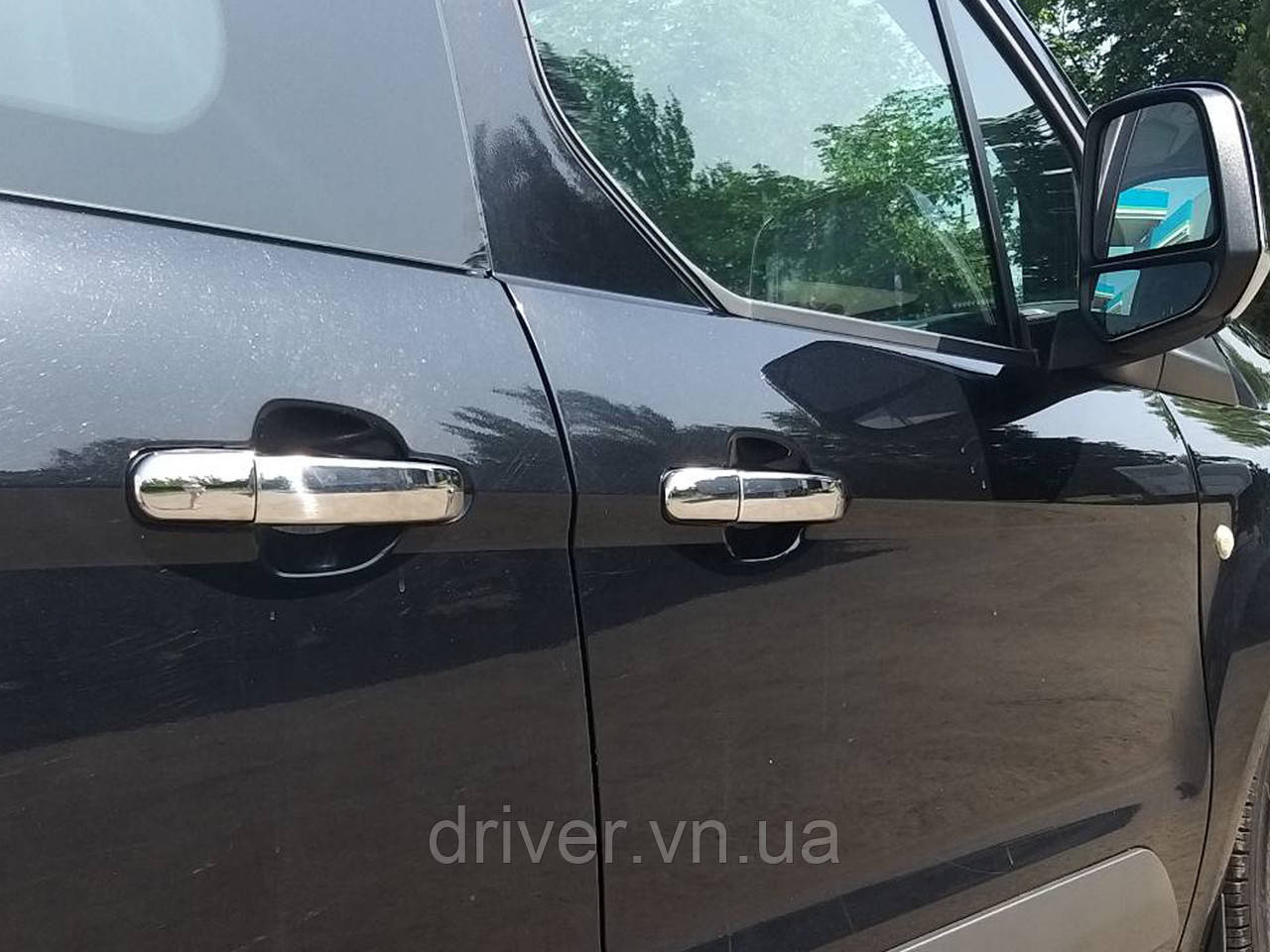 Накладки на ручки (4 шт, нерж) Carmos - Турецкая сталь для Ford Connect 2014-2021 гг