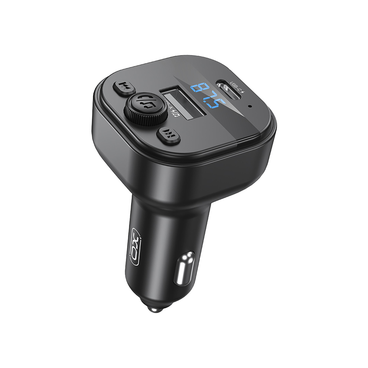 Bluetooth FM-трансмітер ХО BCC18 USB-A OTG /USB-C Black (BCC18.black)