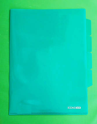 Канц Папка-куток А4 ”ECONOMIX” /Е31154/ на 3 відд. МІКС (10/200), фото 1