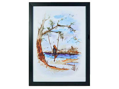 Фоторамка 13-18 багет: AM1513-1112Ч чорна без золота PL15 ТМ RAMKA FG