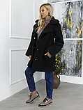 Пальто ISSA PLUS 12262 M чорний, фото 2