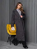 Пальто ISSA PLUS 14247 S темно-сіре, фото 2
