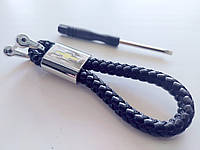 Автомобільний брелок для ключів Chevrolet плетений, екошкіра з логотипом Шевроле + викрутка