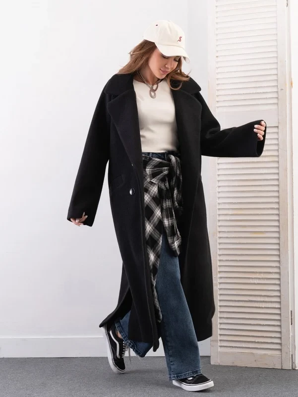 Пальто ISSA PLUS 14279 XXL чорний, фото 1