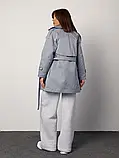 Пальто ISSA PLUS 14869 S сіре, фото 3