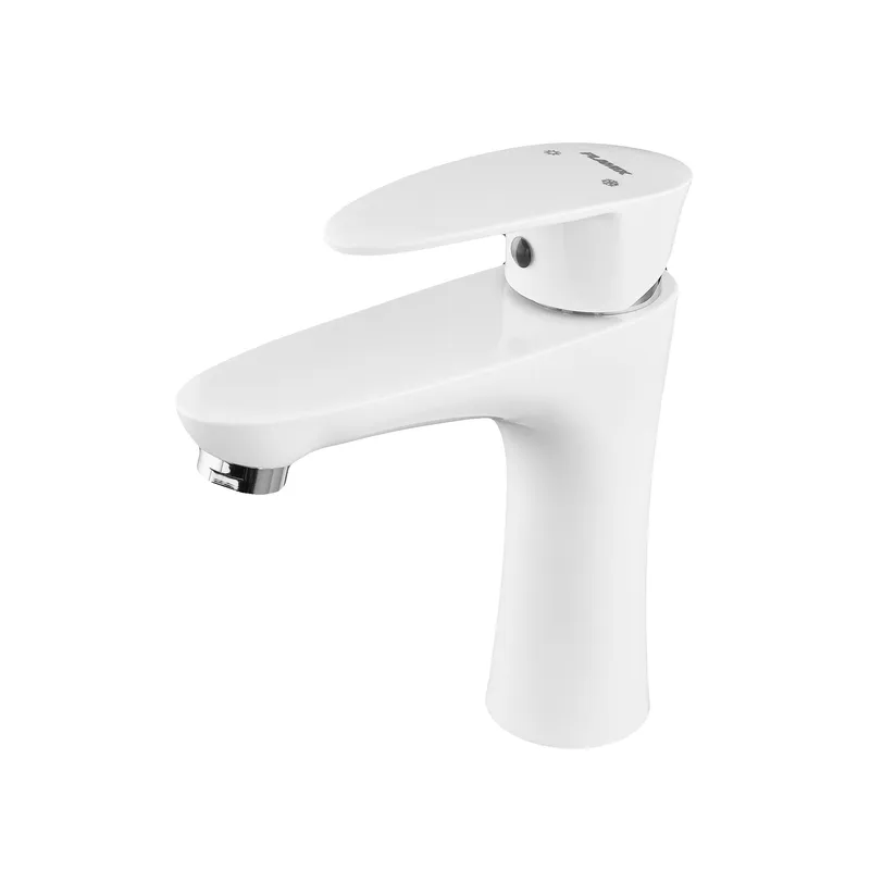 Змішувач для умивальника Plamix Cezar-001 SET White  (з підведенням) (PM0661), фото 1