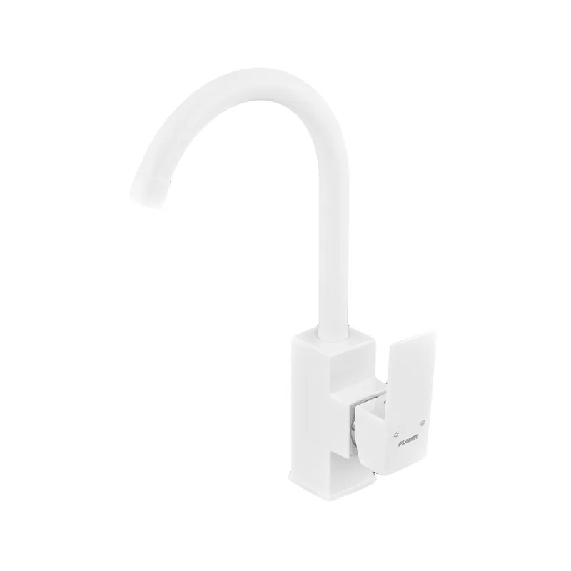 Змішувач для кухні Plamix Kubus-011 SET White (з підведенням) (PM0674), фото 1