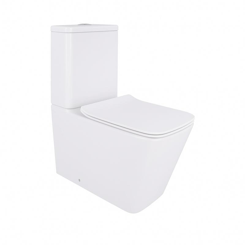 Унітаз-компакт Qtap Crow безобідковий з сідінням Soft-close QT05222170W