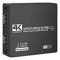 Зовнішня карта відеозахоплення Addap VCC-07, для запису та оцифрування відео, FPV-дронів, стримінгу, USB 3.0, HDMI 4K, 60fps