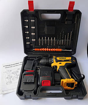 Шуруповерт акумуляторний з набором інструментів + ​​2 АКБ 24В у кейсі DeWALT SS-345