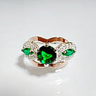 Срібна каблучка з золотими накладками, фото 9