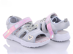 Літні босоніжки в сірому кольорі для дівчинки