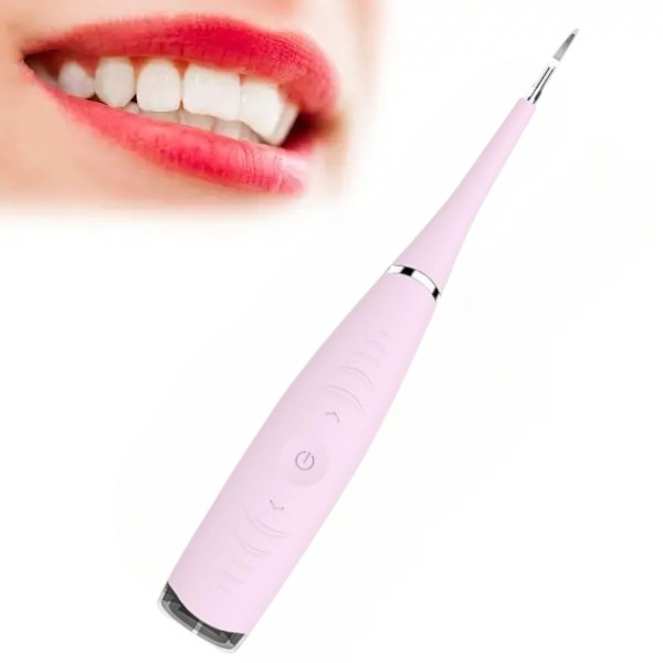 Пристрій для зняття зубного каменю Скалер ультразвуковий Рожевий, фото 1