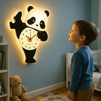 Настінний годинник Панда з LED підсвічуванням NCH-31-40