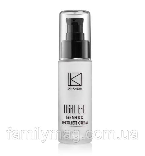 Крем для зони навколо очей і шиї з вітамінами Е і С Light E+C Eye Neck & Decolte Cream Dr. Kadir 30 мл