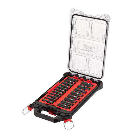 Подовжений набір ударних головок ShW 3/8" STD PACKOUT™ MILWAUKEE (19 шт), фото 3