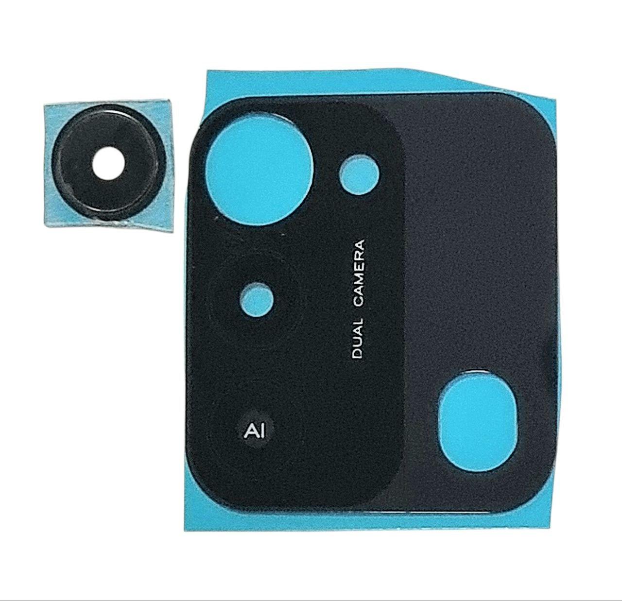 Скло камери для TECNO Spark 8C (комплект рамка + скло) Black, фото 1