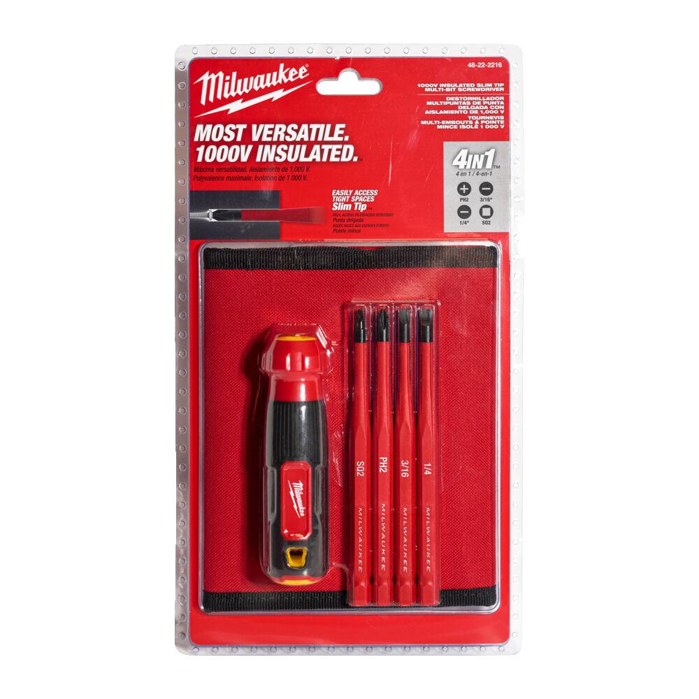 Прецизійний ізольований набір викруток VDE MILWAUKEE 4-в-1 з рукояткою та бітами TORX