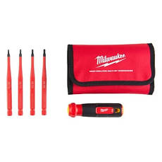Прецизійний ізольований набір викруток VDE MILWAUKEE 4-в-1 з рукояткою та бітами TORX, фото 6