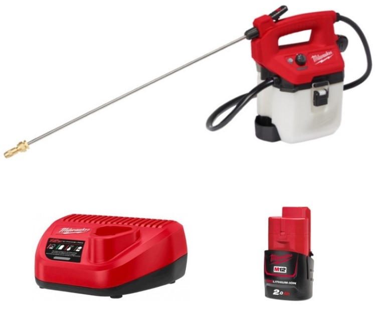 Аккумуляторный опрыскиватель MILWAUKEE M12 BHCS3L-201 (3.7 л, ЗУ + 1 акк. 2 Ач)