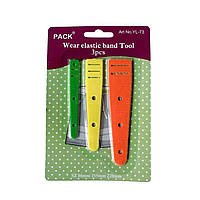 Набір пристроїв для вдягання шнурків та резинок