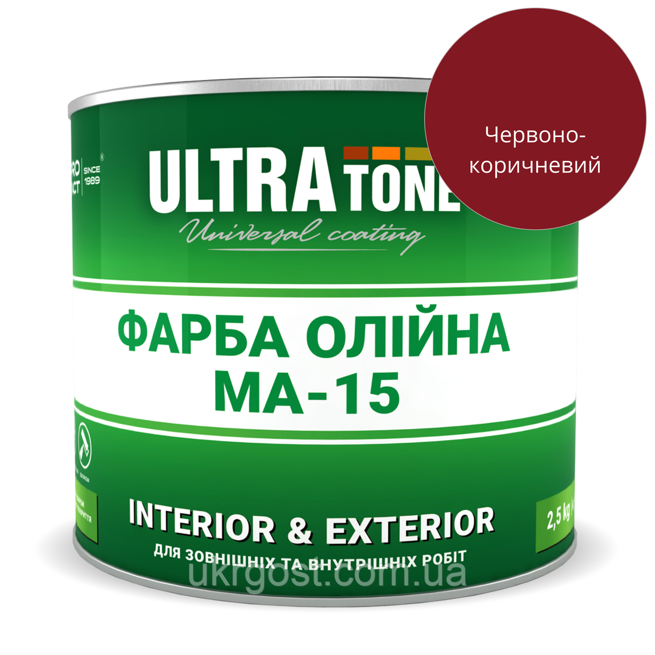 Фарба олійна Dnipro-Contact (МА-15) Червоно-коричневий глянець 2,5 л