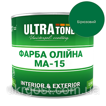 Фарба олійна Dnipro-Contact МА-15 Бірюзовий глянець 2,5 л, фото 1