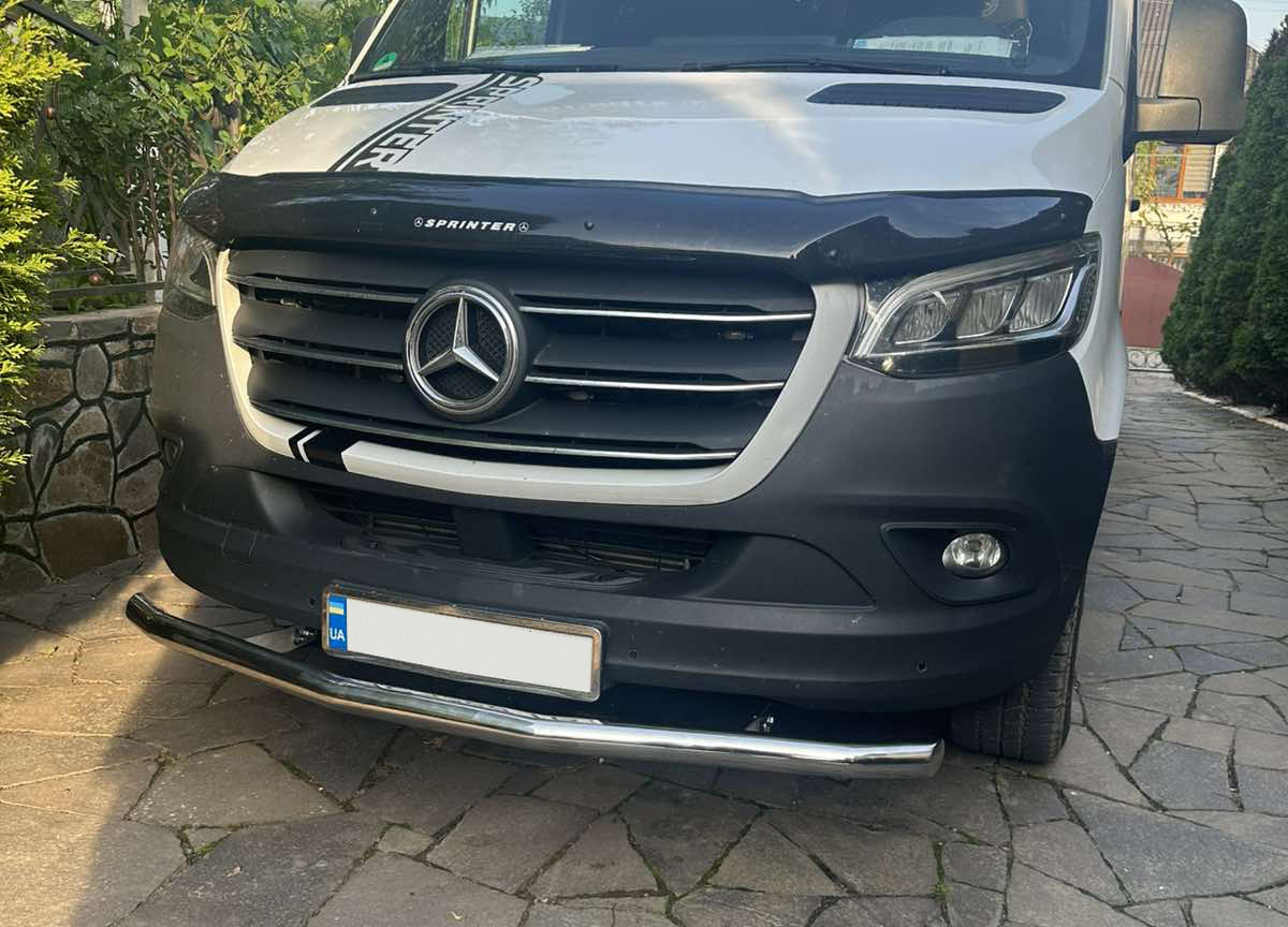 Передній захист ST008 Нержавіюча сталь для Mercedes Sprinter W907/W910 (2018-), фото 1