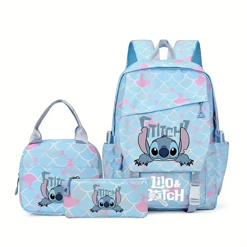 Комплект для шкіл рюкзак, ланчбокс, пенал Stitch Стіч блакитний