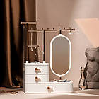 Органайзер для косметики та прикрас на 3 секції, Esmeralda / Підставка для біжутерії зі стійкою та дзеркалом, фото 2