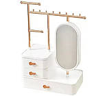 Органайзер для косметики та прикрас на 3 секції, Esmeralda / Підставка для біжутерії зі стійкою та дзеркалом, фото 4