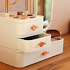 Органайзер для косметики та прикрас на 3 секції, Esmeralda / Підставка для біжутерії зі стійкою та дзеркалом, фото 5