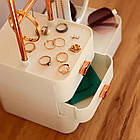 Органайзер для косметики та прикрас на 3 секції, Esmeralda / Підставка для біжутерії зі стійкою та дзеркалом, фото 7